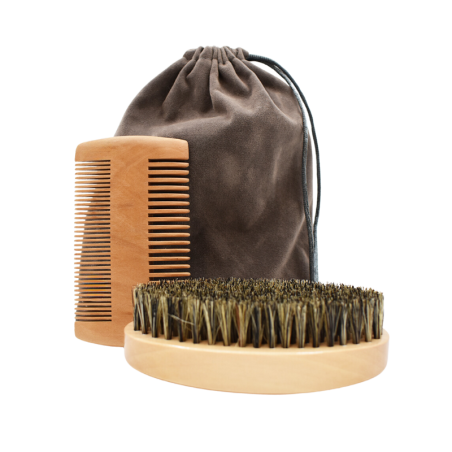 Kit brosse  peigne pour barbe et moustache