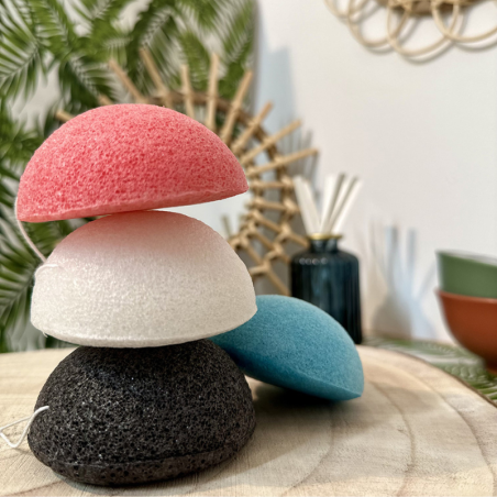 Éponge konjac bleue