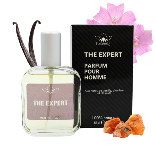 Parfum homme 100% naturel – Vanille, ambre  musc – 50 ml